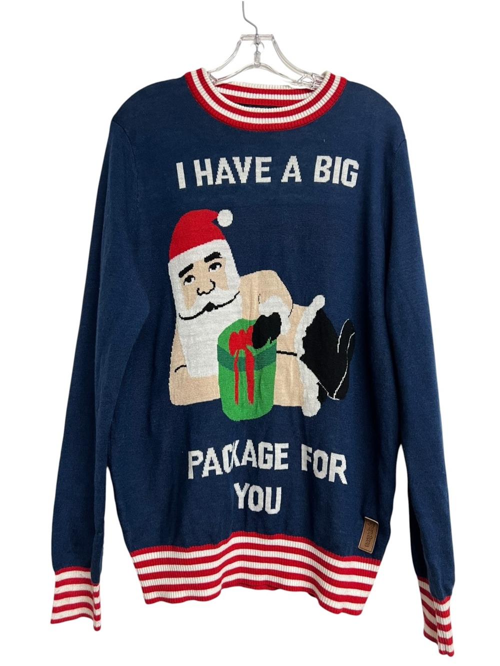 Tipsy Elves Ugly Christmas Sweater Men’s XL I  Have A Big Package For You Santa